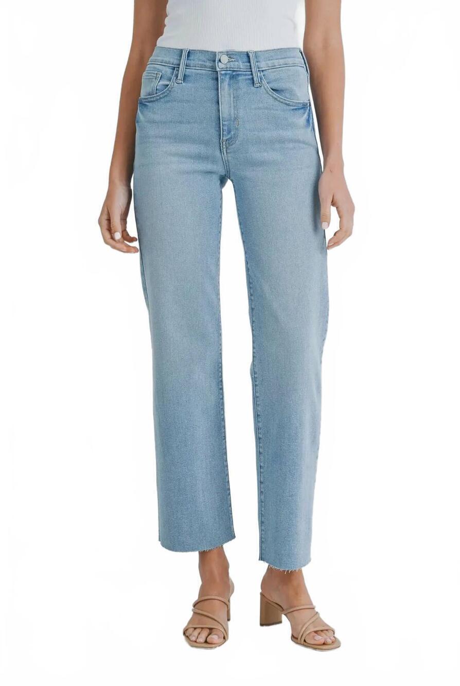 NEW JUST BLACK DENIM slim palazzo scissor cut jean in light wash